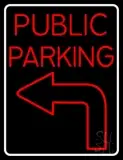 Public Parking With Arrow LED Neon Sign