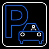 P With Car Parking LED Neon Sign