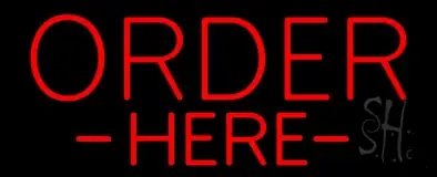 Red Order Here LED Neon Sign