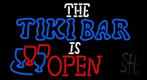 The Tiki Bar Is Open LED Neon Sign