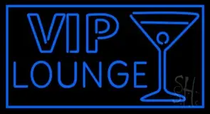 Vip Lounge with Martini Glass LED Neon Sign
