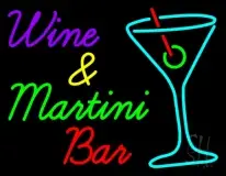 Wine and Martini Bar LED Neon Sign