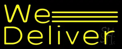 Yellow We Deliver LED Neon Sign