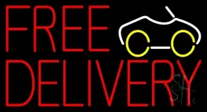 Free Delivery With Car LED Neon Sign
