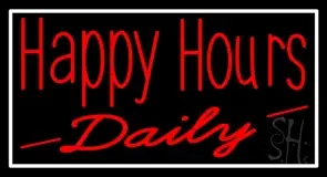 Happy Hours Daily LED Neon Sign