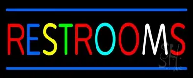 Multicolored Restrooms LED Neon Sign
