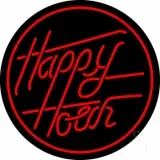 Red Happy Hour LED Neon Sign