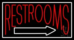 Red Restrooms LED Neon Sign