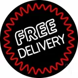 Round Free Delivery LED Neon Sign