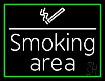 Smoking Area With Cigar LED Neon Sign