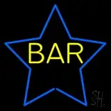 Yellow Bar Inside Blue Star LED Neon Sign