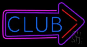 Club With Arrow LED Neon Sign