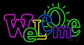 Multicolored Welcome LED Neon Sign