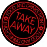 Take Away Food And Drink Point LED Neon Sign