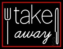 Take Away With Fork LED Neon Sign