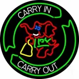 Carry In Carry Out With Elephant LED Neon Sign