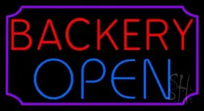 Red Bakery Blue Open LED Neon Sign