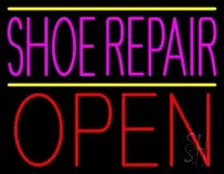 Pink Shoe Repair Open LED Neon Sign