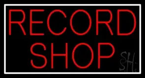 Red Record Shop LED Neon Sign
