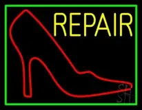 Red Sandal Logo Repair With Border LED Neon Sign