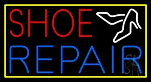 Red Shoe Blue Repair With Sandals LED Neon Sign