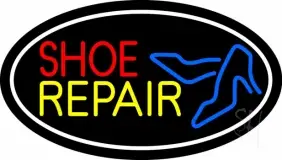 Red Shoe Yellow Repair With Sandals LED Neon Sign