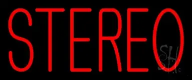 Red Stereo Block LED Neon Sign