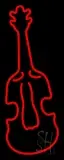 Red Logo Violin LED Neon Sign