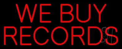 Red We Buy Records LED Neon Sign