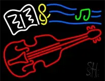 Sheet Music Note Violin LED Neon Sign