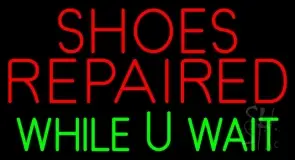 Shoes Repaired While You Wait LED Neon Sign
