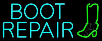 Turquoise Boot Repair LED Neon Sign