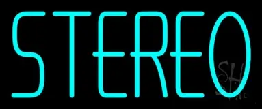 Turquoise Stereo Block LED Neon Sign