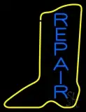 Vertical Shoe Blue Repair LED Neon Sign