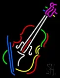 Violin With Logo LED Neon Sign