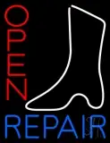 White Boot Repair Open LED Neon Sign