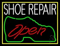 White Shoe Repair Open LED Neon Sign