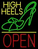 Yellow High Heels Sandal Open LED Neon Sign