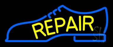 Yellow Repair Shoe Logo LED Neon Sign