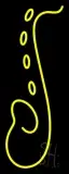 Yellow Saxophone Logo 1 LED Neon Sign