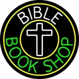 Bible Book Shop With Border LED Neon Sign