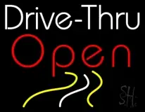 Drive Thru Red Open LED Neon Sign