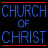 Blue Church Of Christ LED Neon Sign