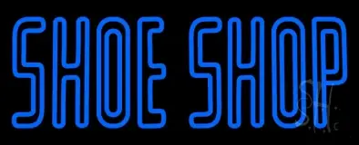 Blue Double Stroke Shoe Shop LED Neon Sign