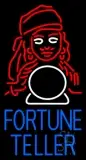 Blue Fortune Teller With Logo LED Neon Sign