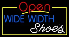 Blue Wide Width White Shoes Open LED Neon Sign