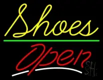 Cursive Shoes Open LED Neon Sign