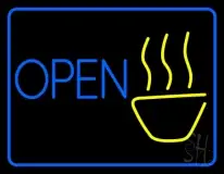 Open Tea Glass LED Neon Sign