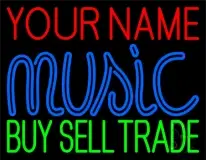 Custom Blue Music Green Buy Sell Trade LED Neon Sign