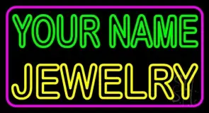 Custom Jewelry Pink Border LED Neon Sign